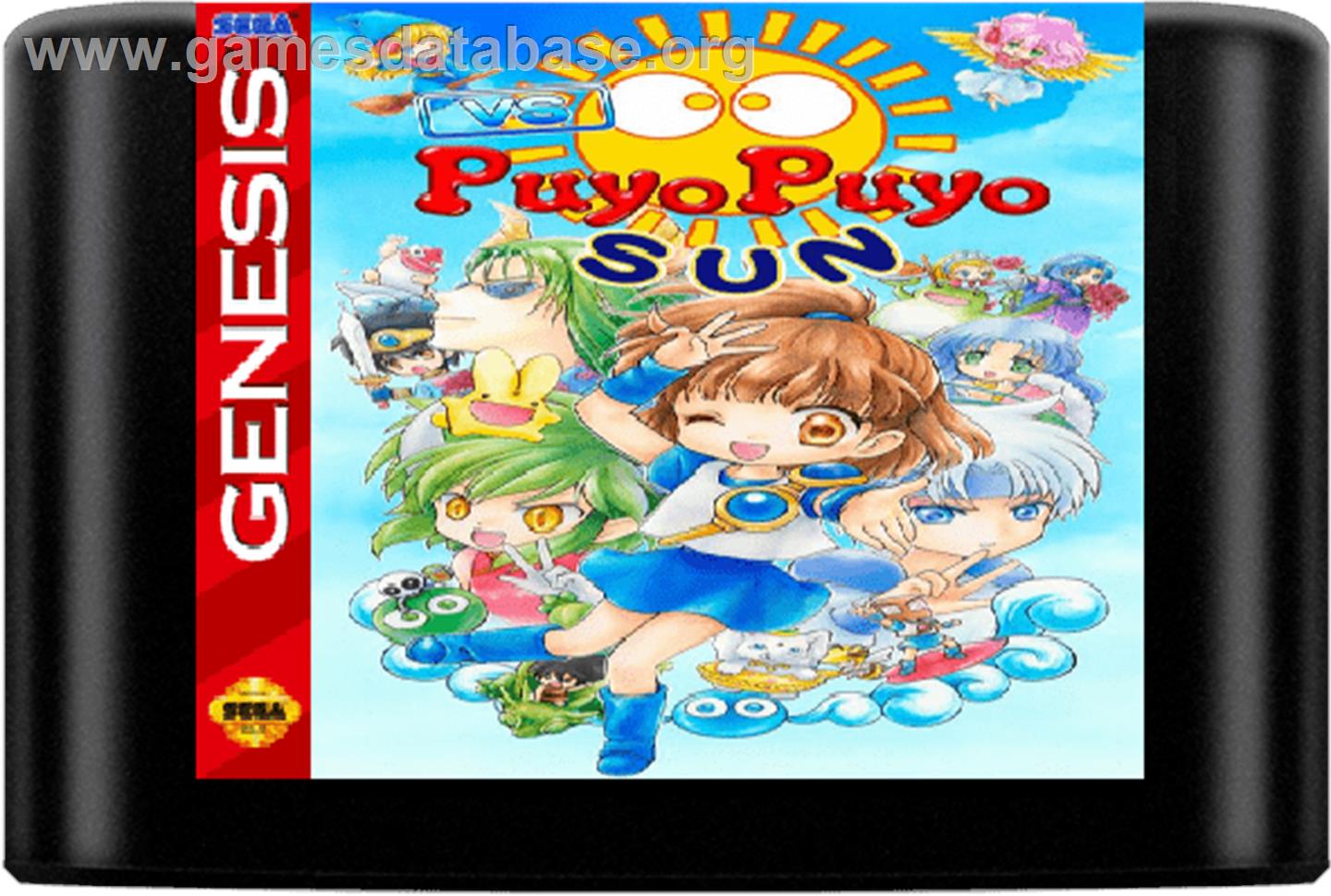VS Puyo Puyo Sun - Sega Genesis - Artwork - Cartridge