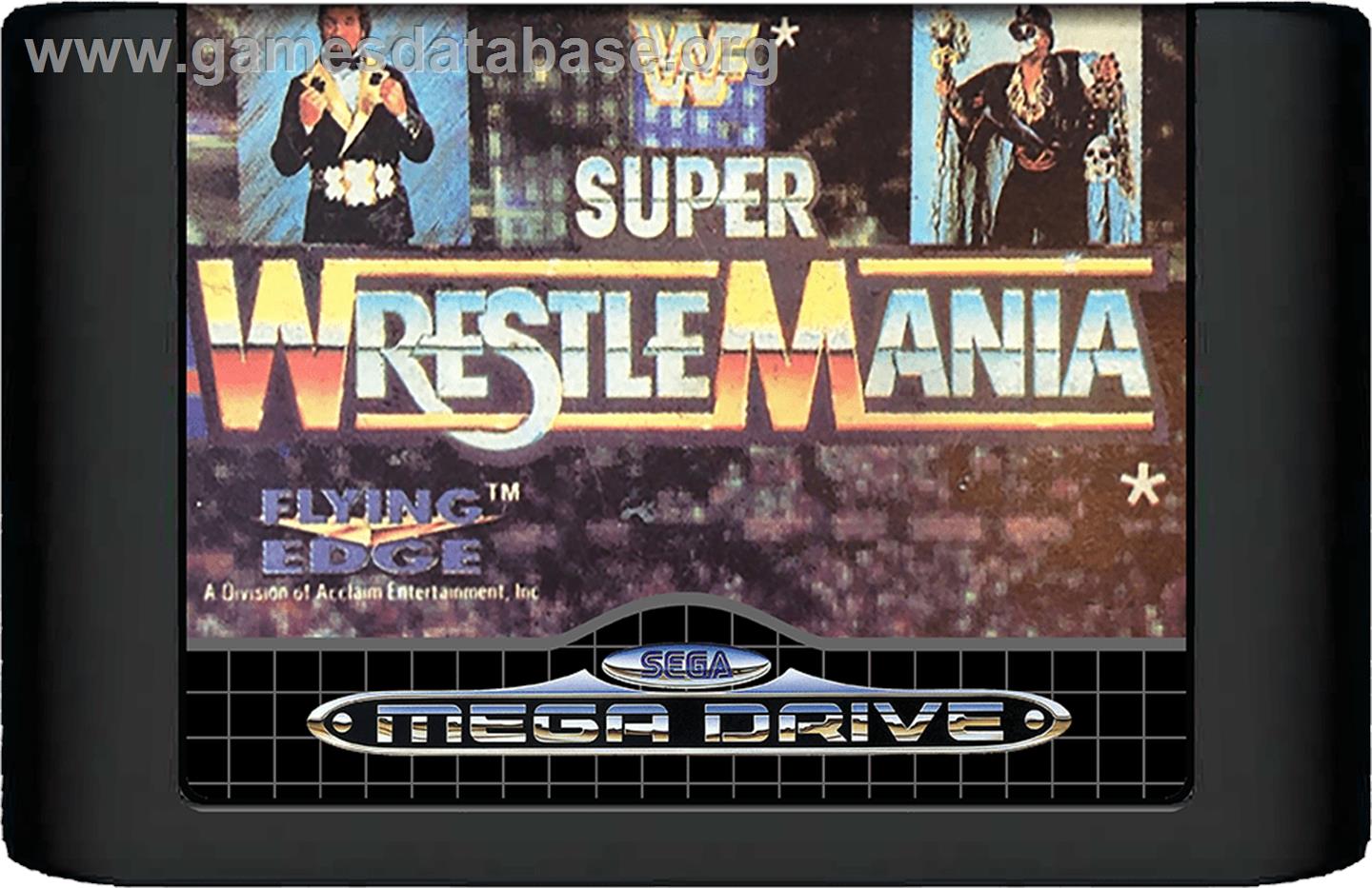 WWF Super Wrestlemania - Sega Genesis - Artwork - Cartridge
