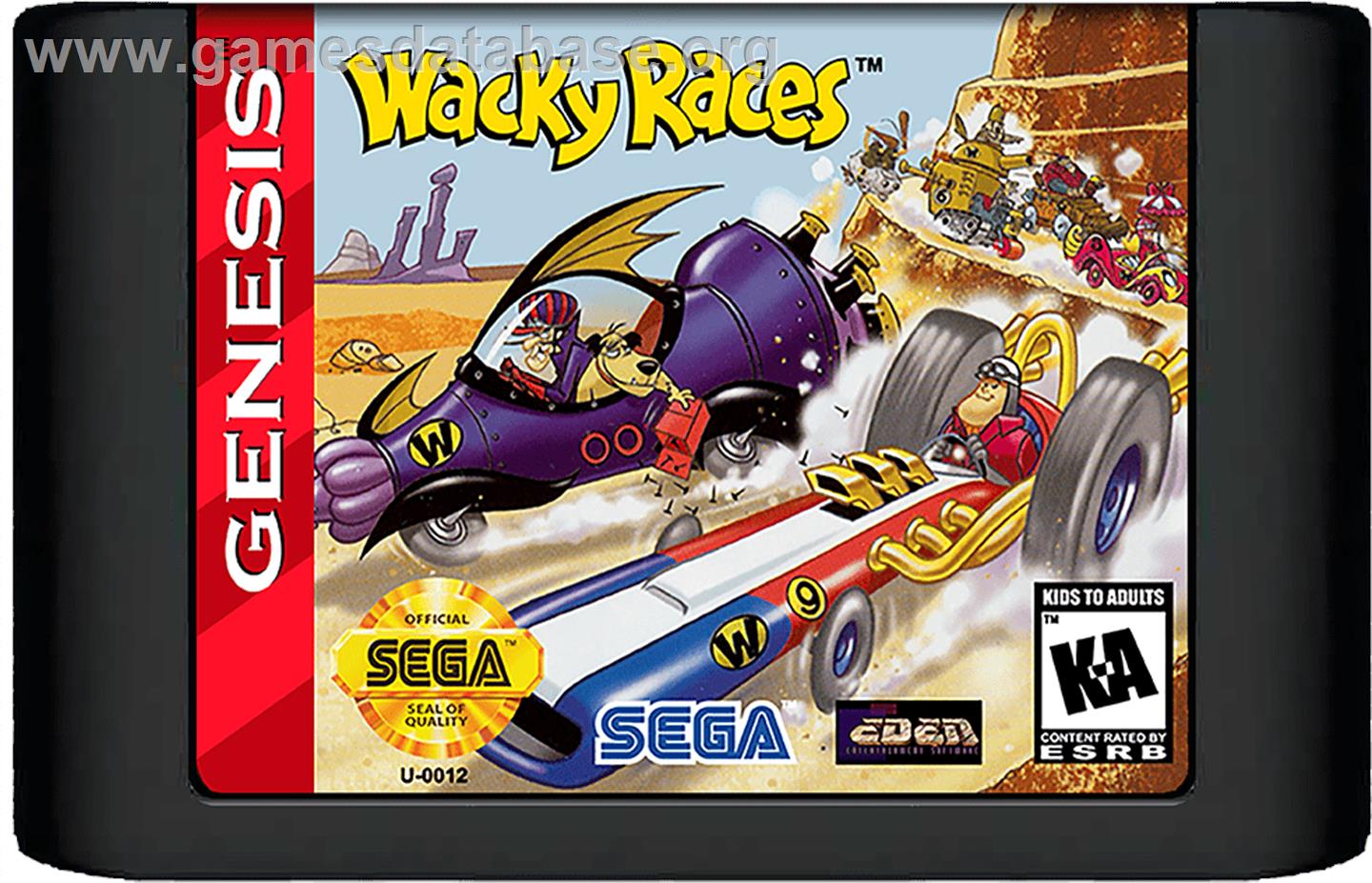 Wacky Races - Sega Genesis - Artwork - Cartridge