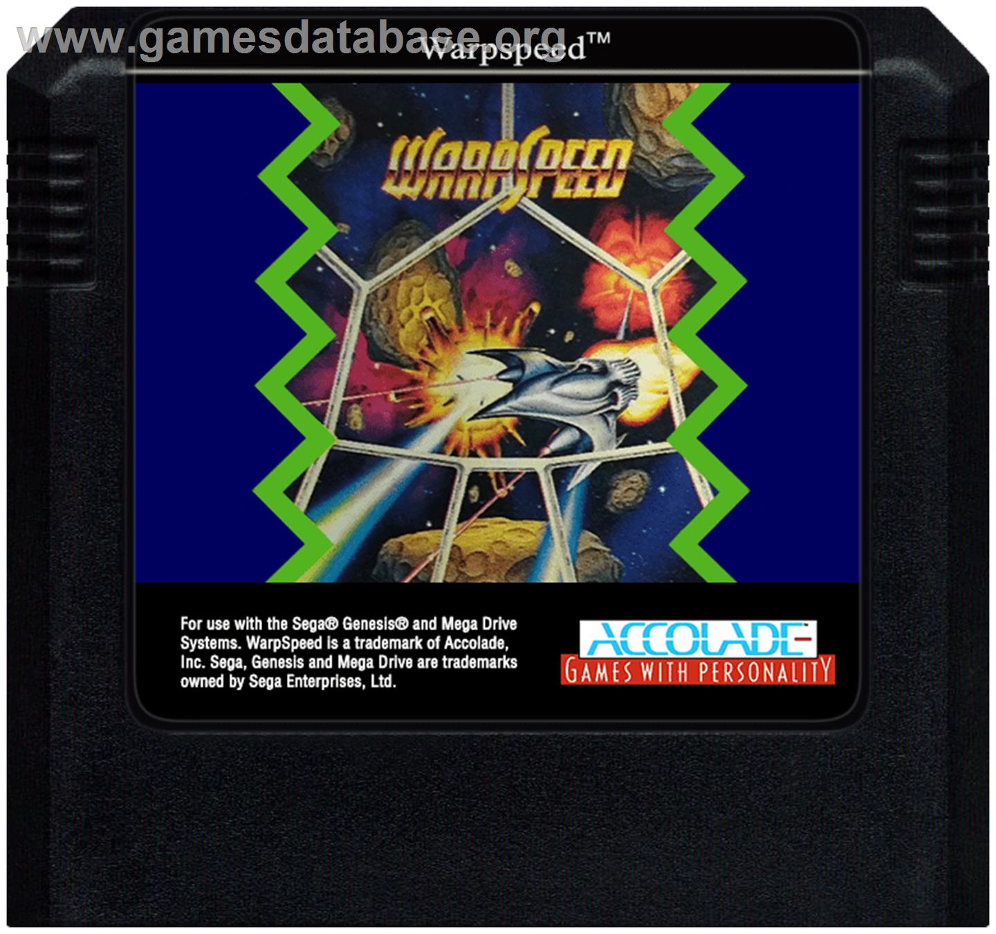 Warpspeed - Sega Genesis - Artwork - Cartridge