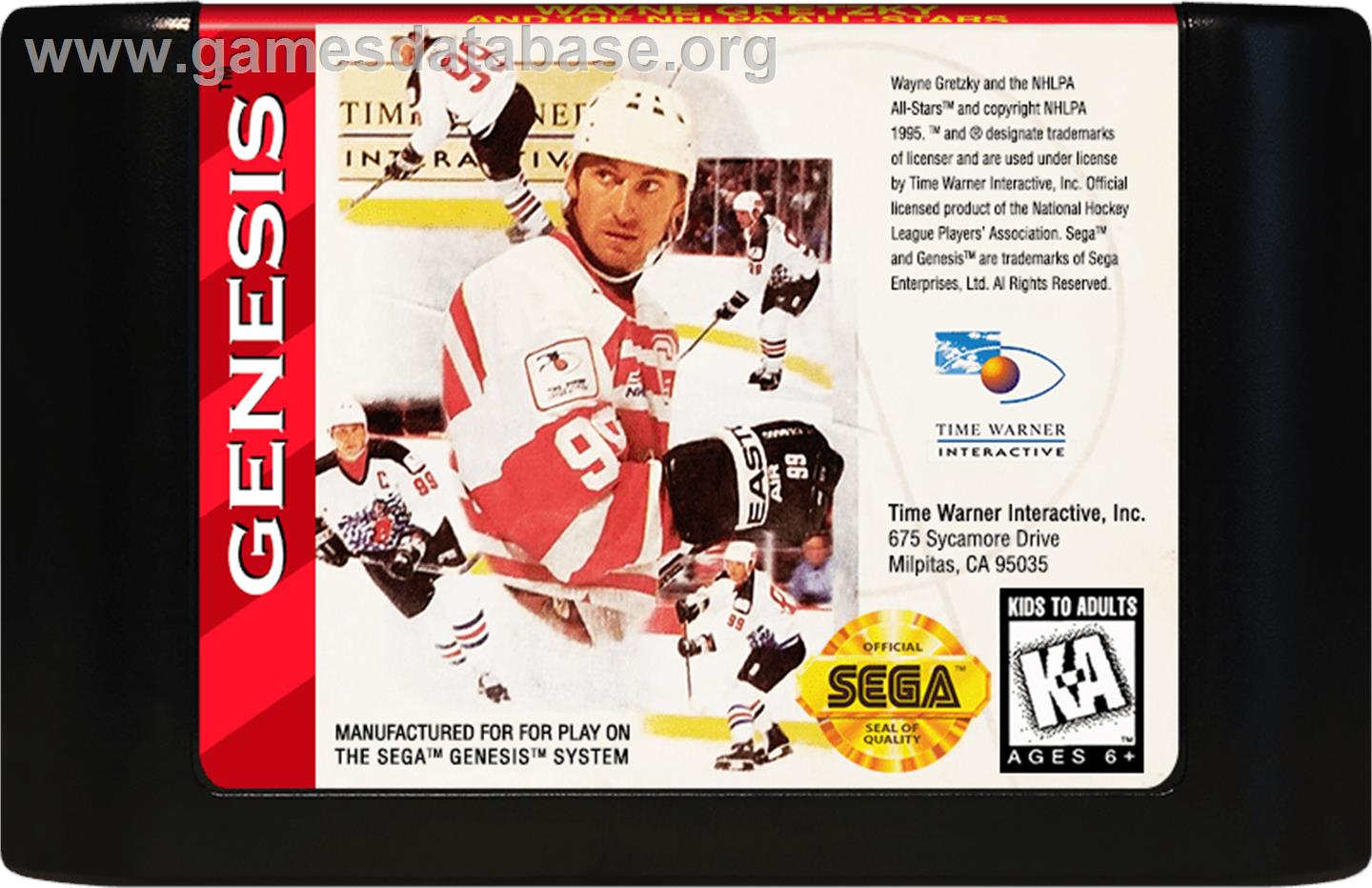 Wayne Gretzky And The Nhlpa All-stars - Sega Genesis - Artwork - Cartridge