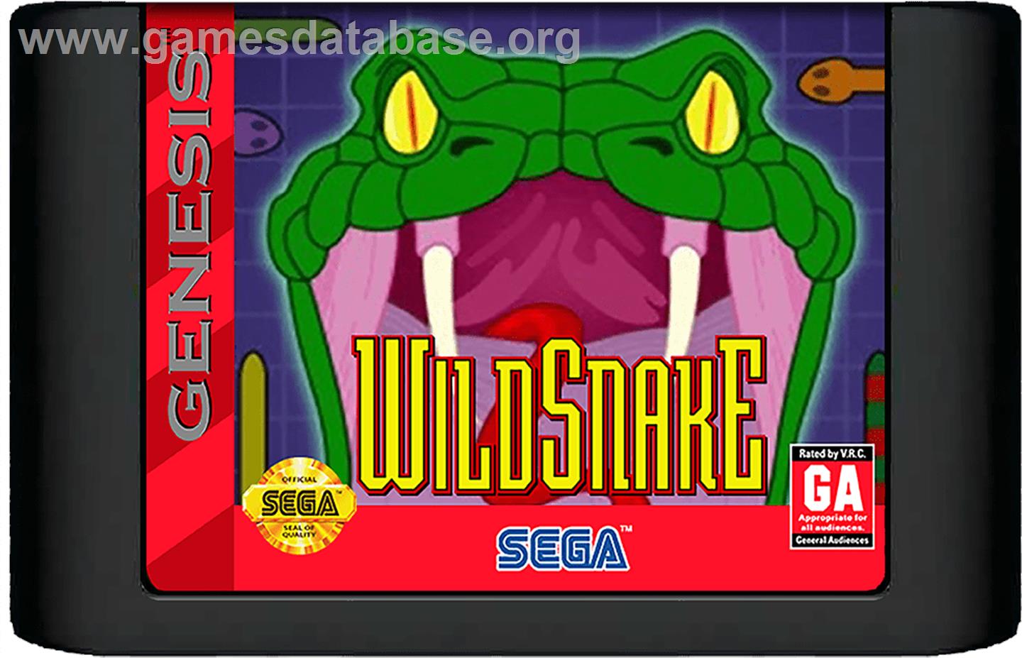 Wild Snake - Sega Genesis - Artwork - Cartridge