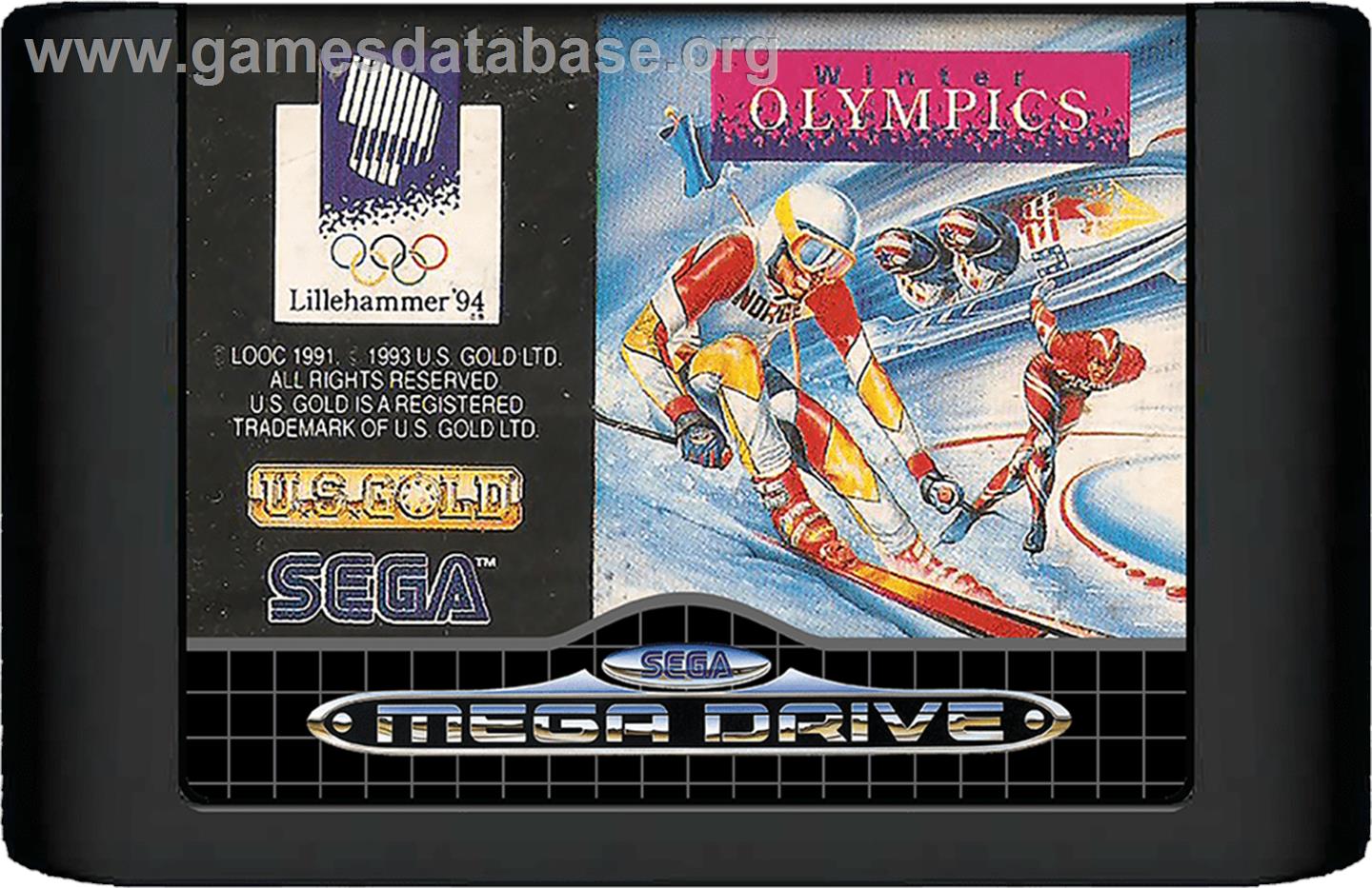 Winter Olympics: Lillehammer '94 - Sega Genesis - Artwork - Cartridge