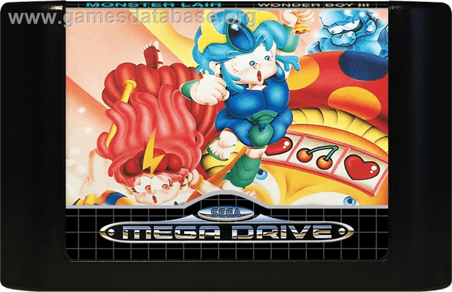 Wonder Boy III - Monster Lair - Sega Genesis - Artwork - Cartridge
