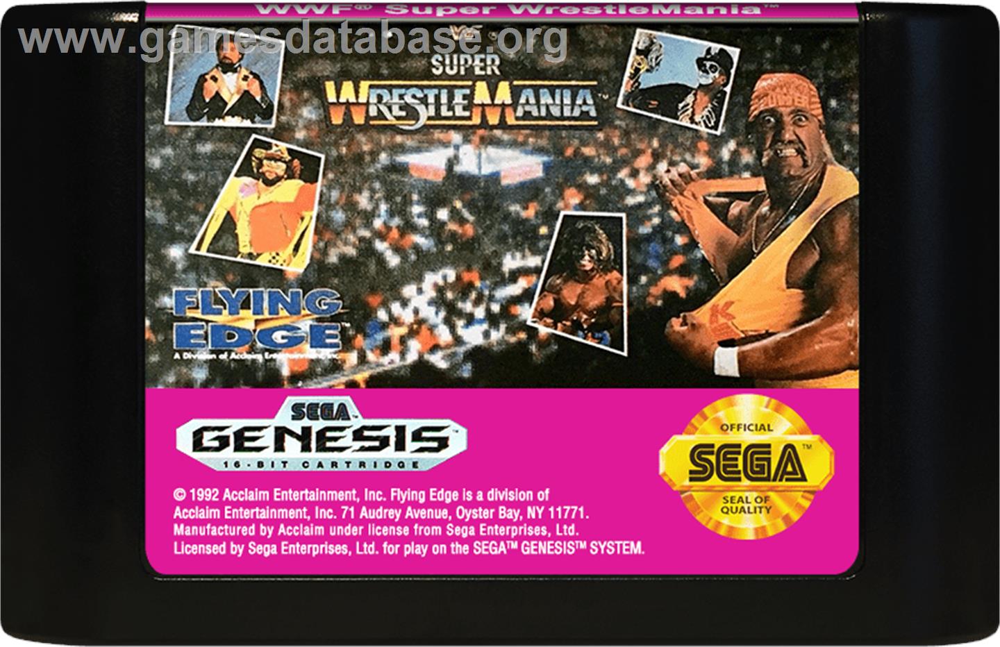 Wwf Super Wrestlemania - Sega Genesis - Artwork - Cartridge