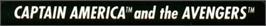Top of cartridge artwork for Captain America and The Avengers on the Sega Genesis.