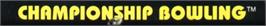 Top of cartridge artwork for Championship Bowling on the Sega Genesis.