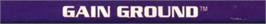 Top of cartridge artwork for Gain Ground on the Sega Genesis.