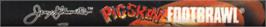 Top of cartridge artwork for Jerry Glanville's Pigskin Footbrawl on the Sega Genesis.