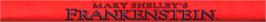 Top of cartridge artwork for Mary Shelley's Frankenstein on the Sega Genesis.