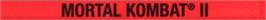 Top of cartridge artwork for Mortal Kombat 2 on the Sega Genesis.