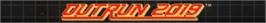 Top of cartridge artwork for Outrun 2019 on the Sega Genesis.