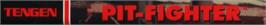 Top of cartridge artwork for Pit-fighter on the Sega Genesis.