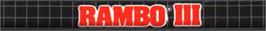 Top of cartridge artwork for Rambo III on the Sega Genesis.