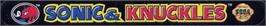 Top of cartridge artwork for Sonic And Knuckles on the Sega Genesis.