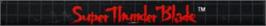 Top of cartridge artwork for Super Thunder Blade on the Sega Genesis.