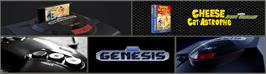 Arcade Cabinet Marquee for Cheese Cat-Astrophe starring Speedy Gonzales.