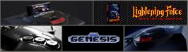 Arcade Cabinet Marquee for Lightning Force: Quest for the Darkstar.