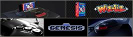 Arcade Cabinet Marquee for Wiz 'n' Liz: The Frantic Wabbit Wescue.