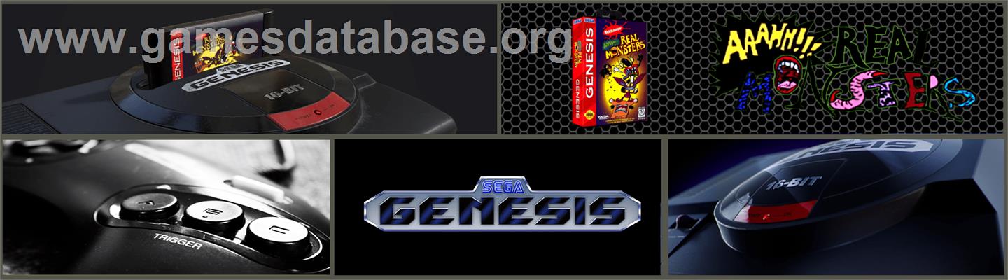 AAAHH!!! Real Monsters - Sega Genesis - Artwork - Marquee