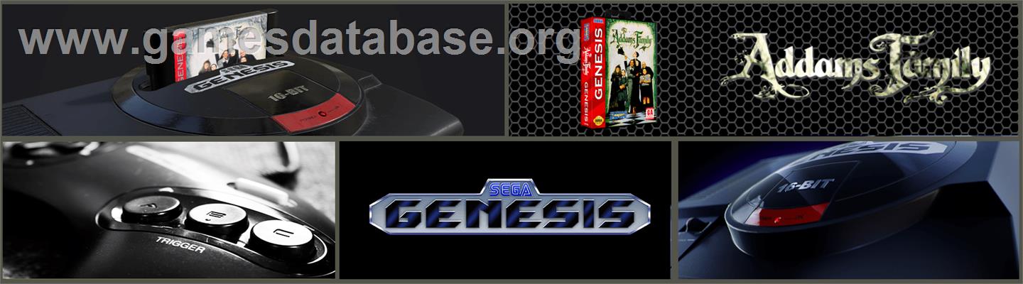 Addams Family, The - Sega Genesis - Artwork - Marquee