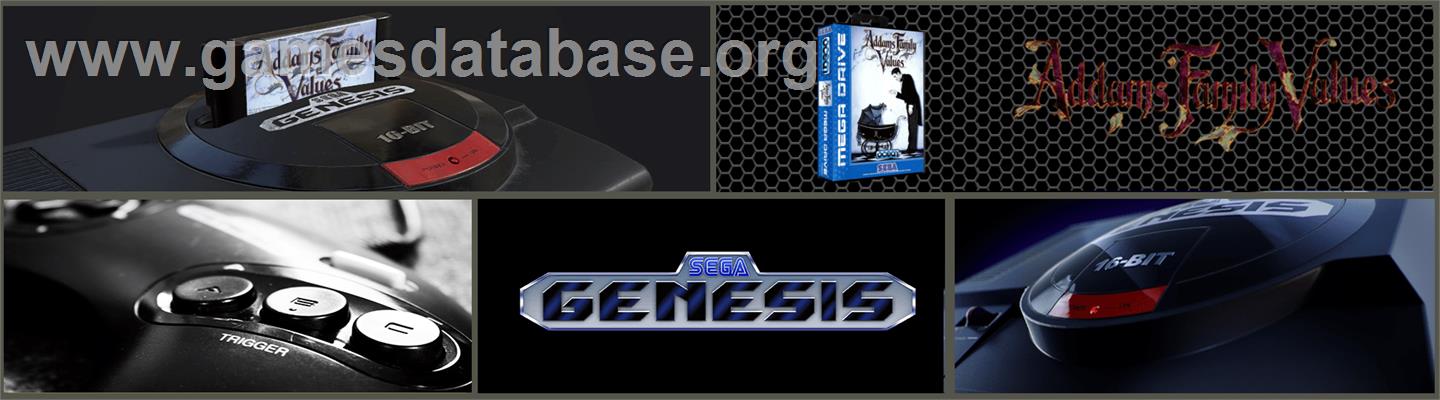 Addams Family Values - Sega Genesis - Artwork - Marquee