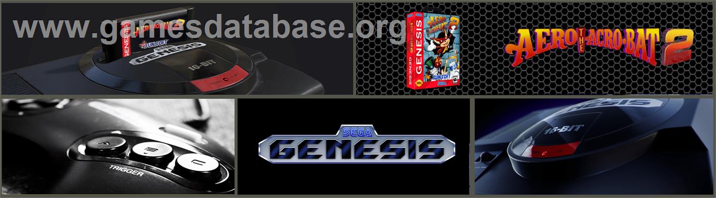 Aero the Acro-Bat 2 - Sega Genesis - Artwork - Marquee