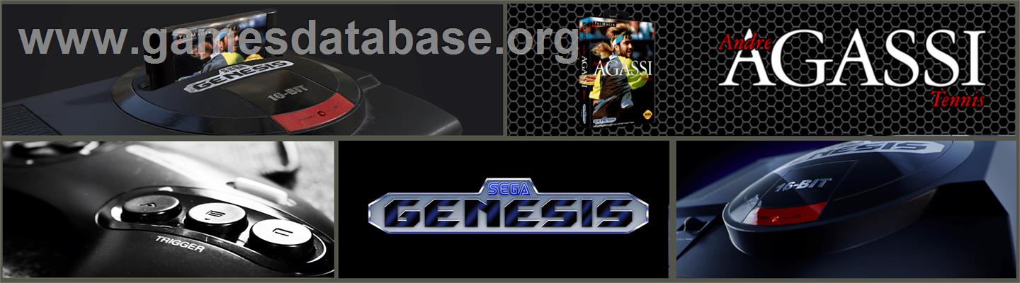 Andre Agassi Tennis - Sega Genesis - Artwork - Marquee