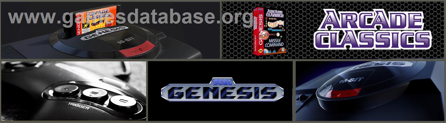 Arcade Classics - Sega Genesis - Artwork - Marquee
