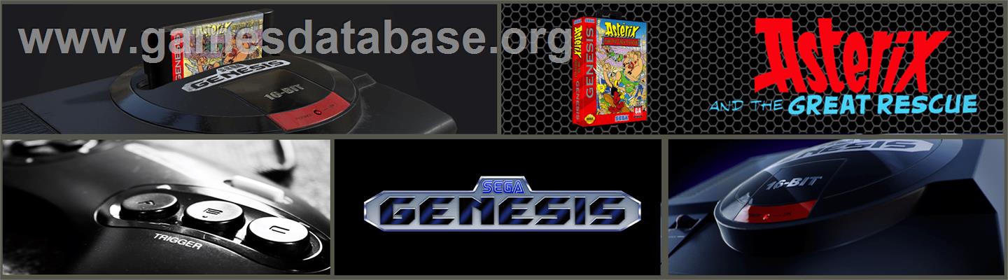 Astérix and the Great Rescue - Sega Genesis - Artwork - Marquee