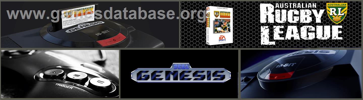Australian Rugby League - Sega Genesis - Artwork - Marquee