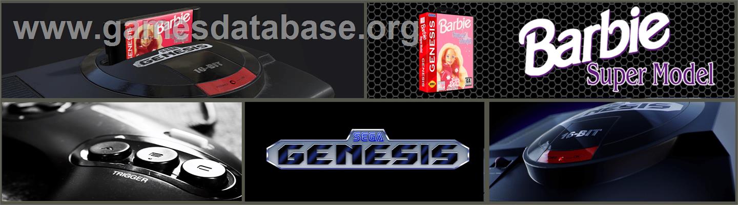 Barbie Super Model - Sega Genesis - Artwork - Marquee