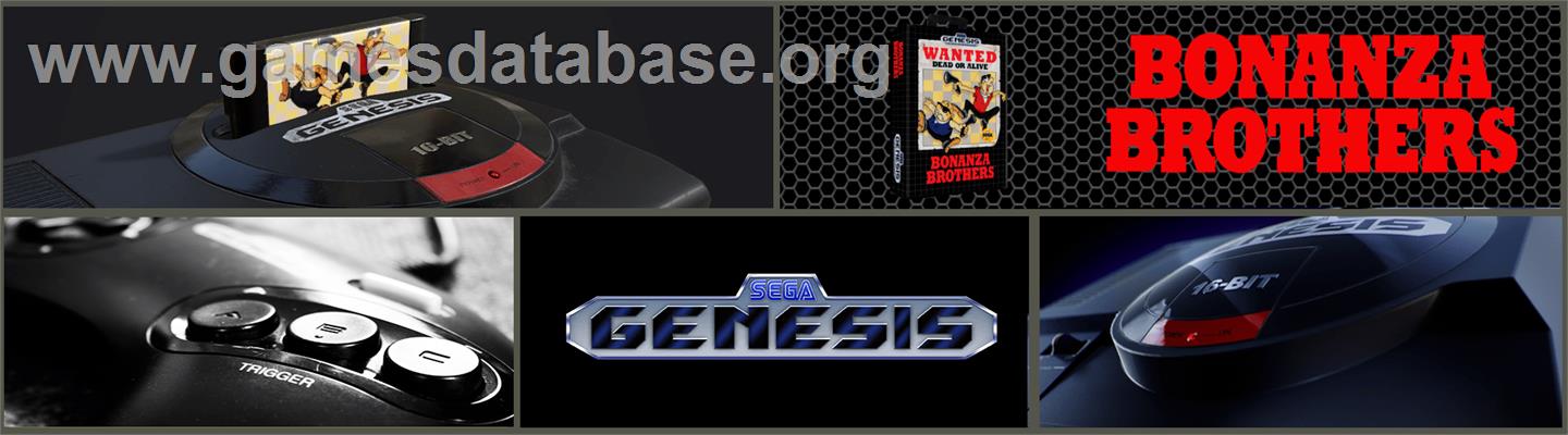 Bonanza Bros. - Sega Genesis - Artwork - Marquee