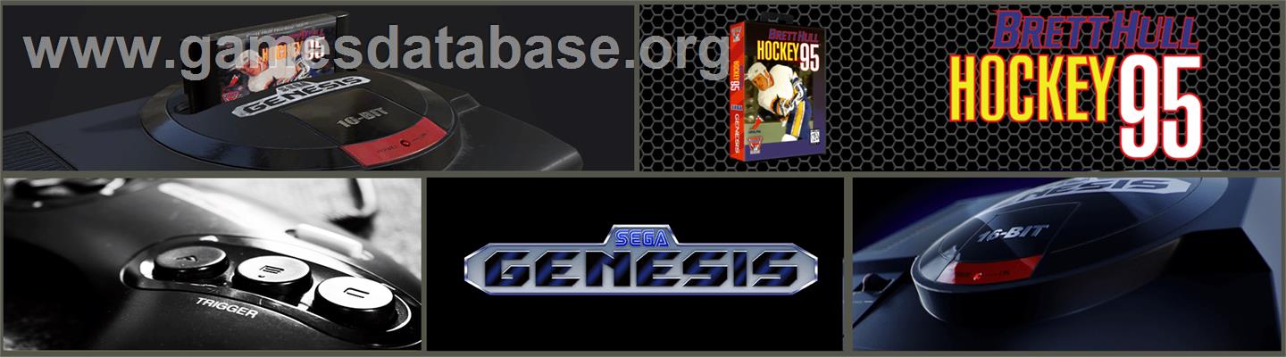 Brett Hull Hockey '95 - Sega Genesis - Artwork - Marquee
