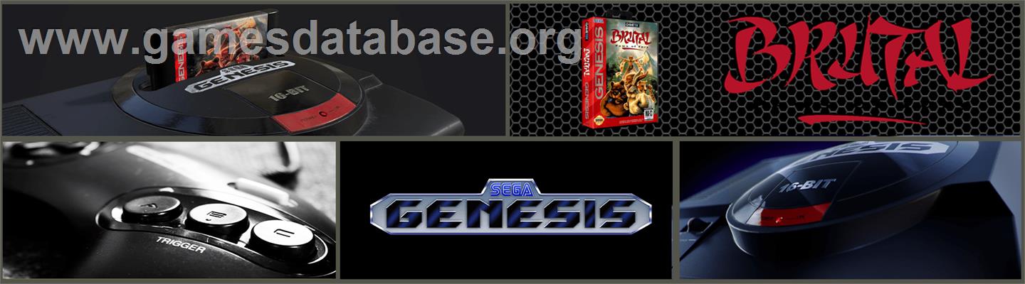 Brutal: Paws of Fury - Sega Genesis - Artwork - Marquee