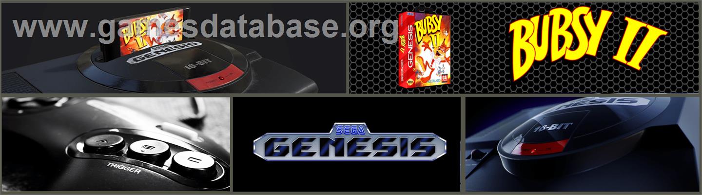 Bubsy 2 - Sega Genesis - Artwork - Marquee