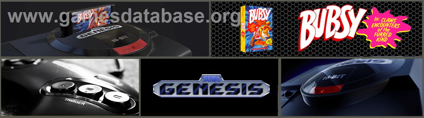 Bubsy in: Claws Encounters of the Furred Kind - Sega Genesis - Artwork - Marquee