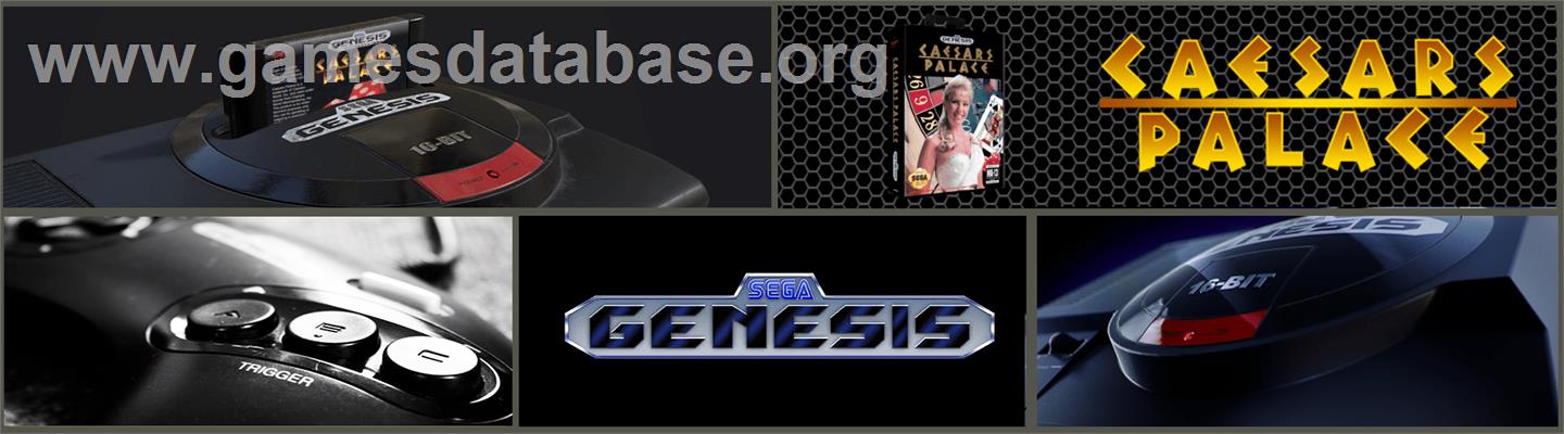Caesars Palace - Sega Genesis - Artwork - Marquee