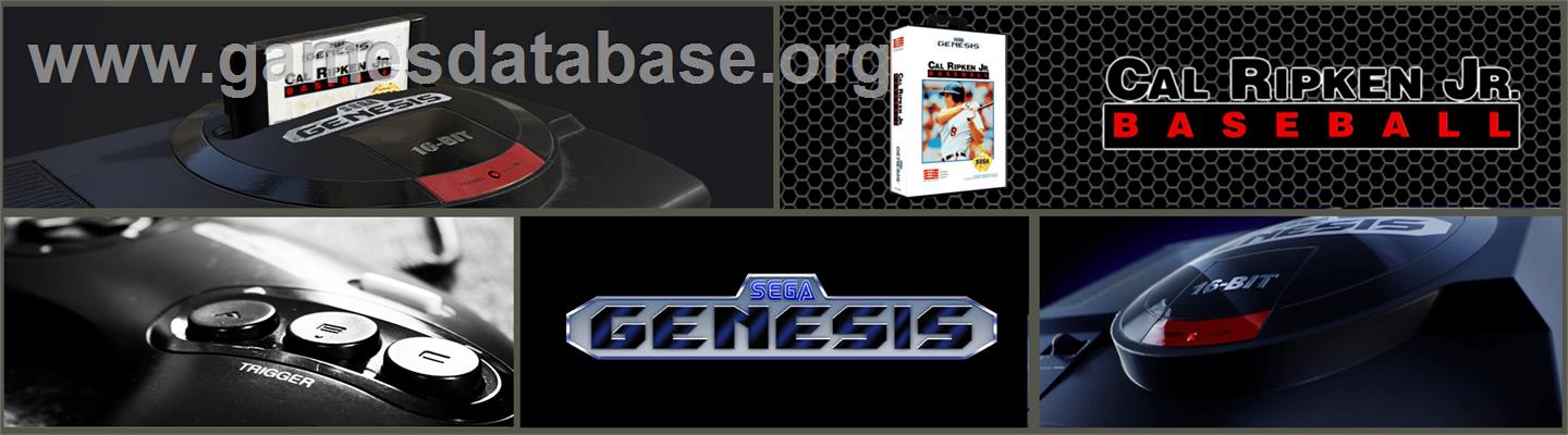 Cal Ripken Jr. Baseball - Sega Genesis - Artwork - Marquee