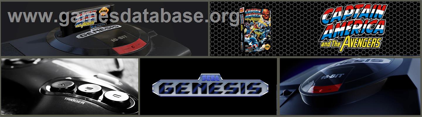 Captain America and The Avengers - Sega Genesis - Artwork - Marquee