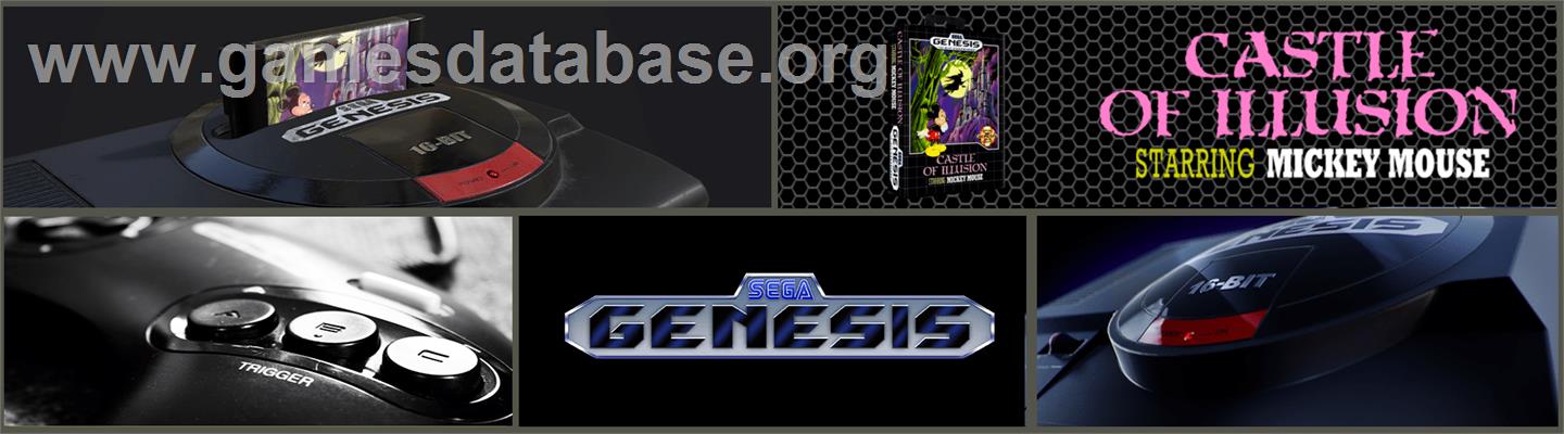 Castle of Illusion starring Mickey Mouse - Sega Genesis - Artwork - Marquee
