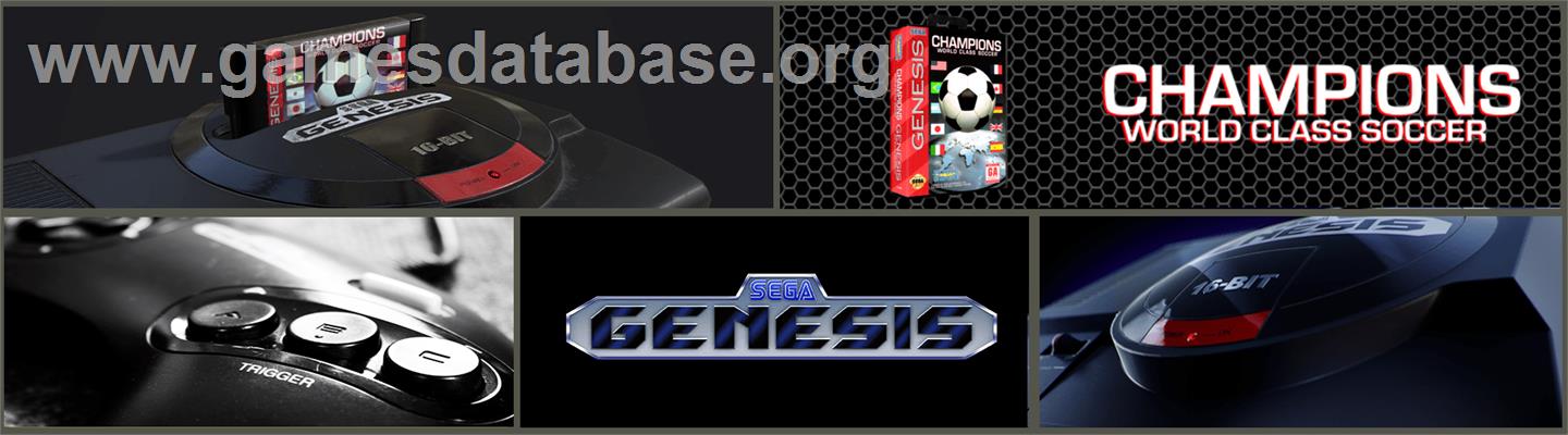 Champions World Class Soccer - Sega Genesis - Artwork - Marquee