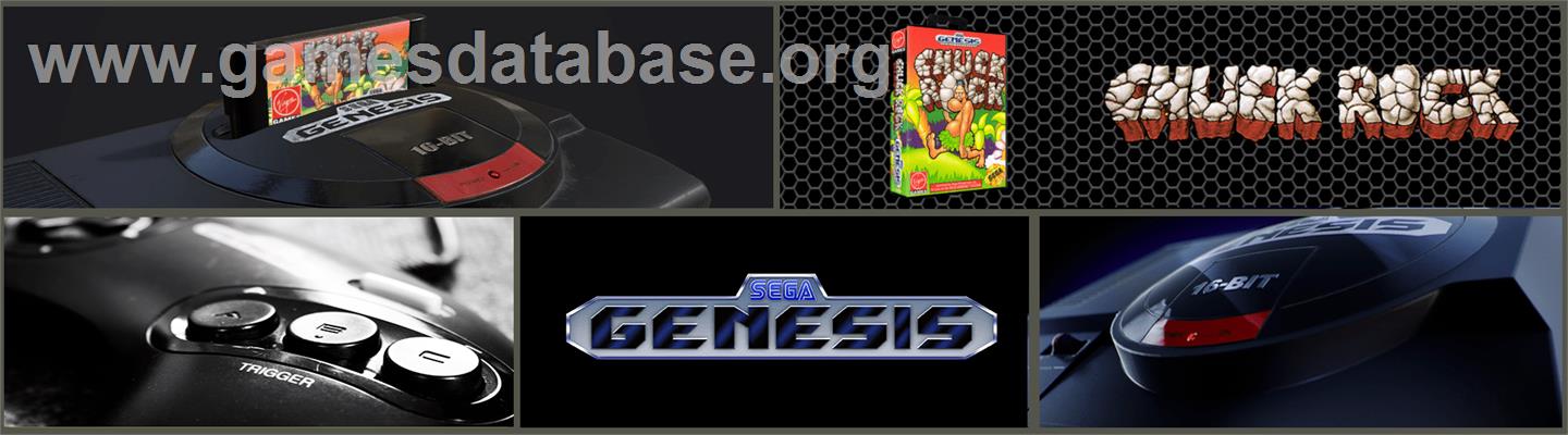 Chuck Rock - Sega Genesis - Artwork - Marquee