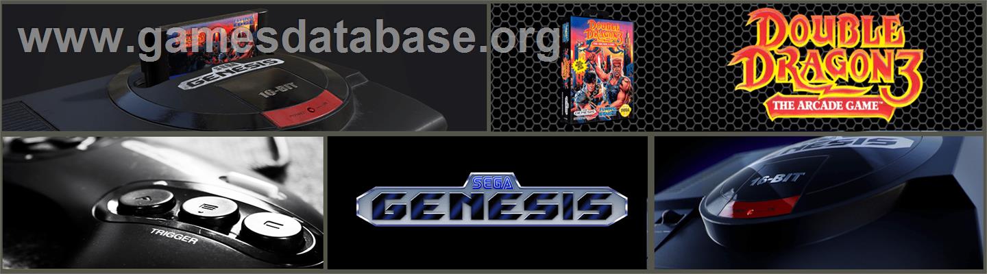 Double Dragon 3 - The Rosetta Stone - Sega Genesis - Artwork - Marquee