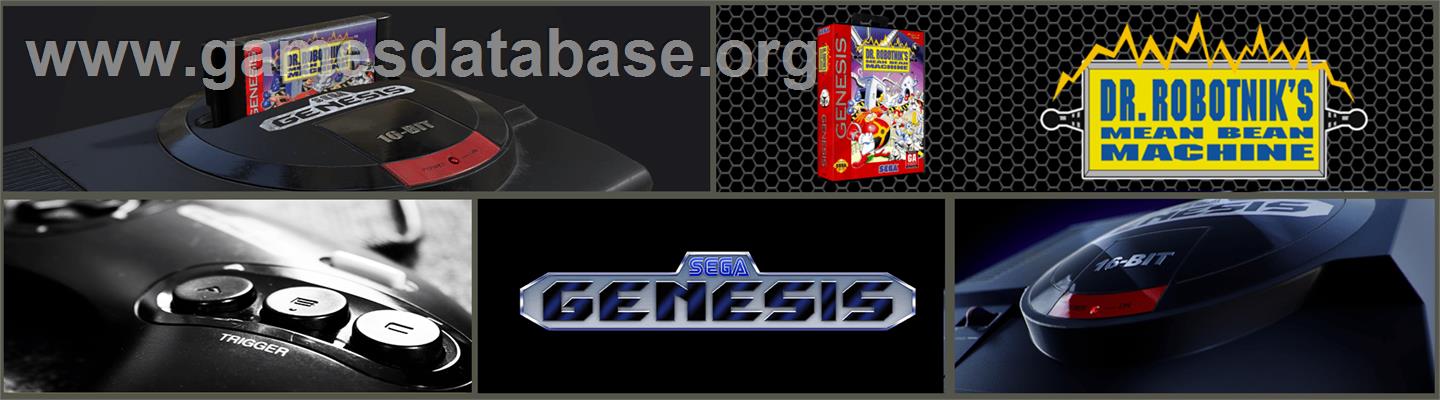 Dr. Robotnik's Mean Bean Machine - Sega Genesis - Artwork - Marquee