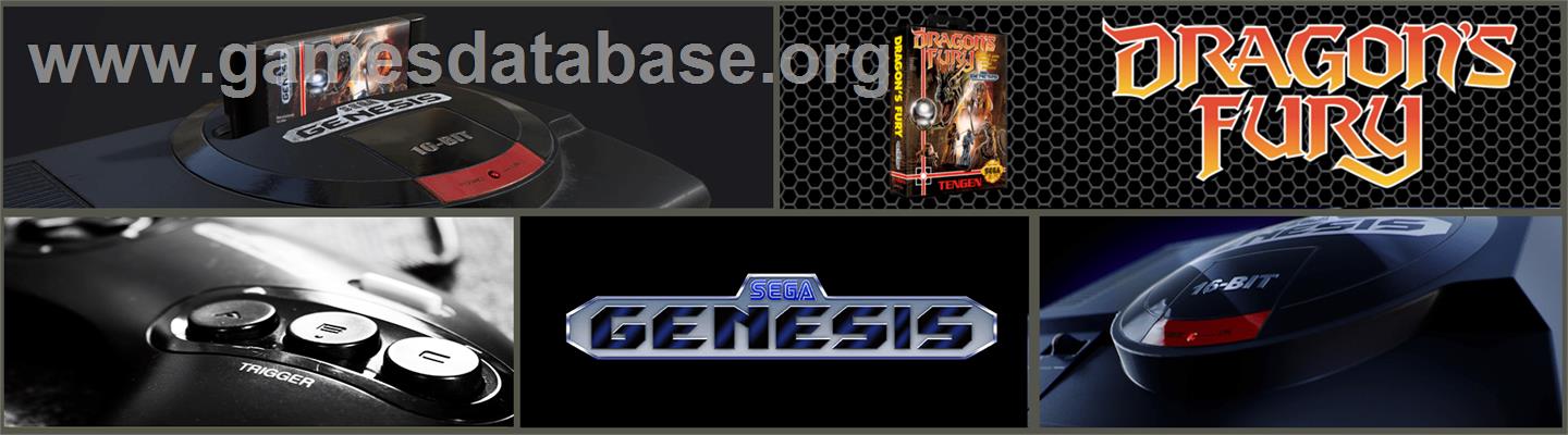 Dragon's Fury - Sega Genesis - Artwork - Marquee