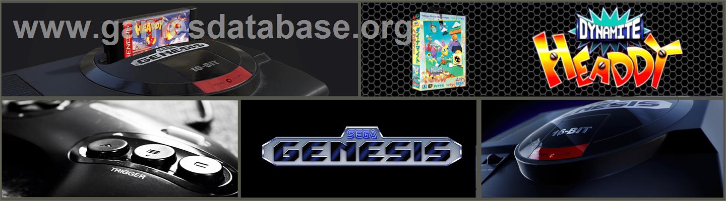 Dynamite Headdy - Sega Genesis - Artwork - Marquee