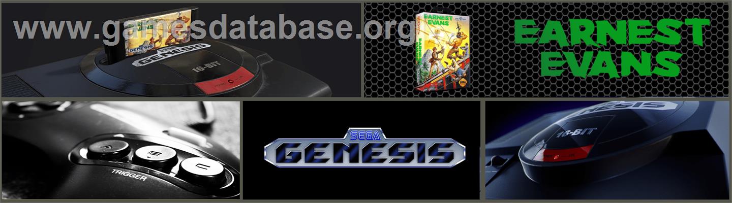 Earnest Evans - Sega Genesis - Artwork - Marquee