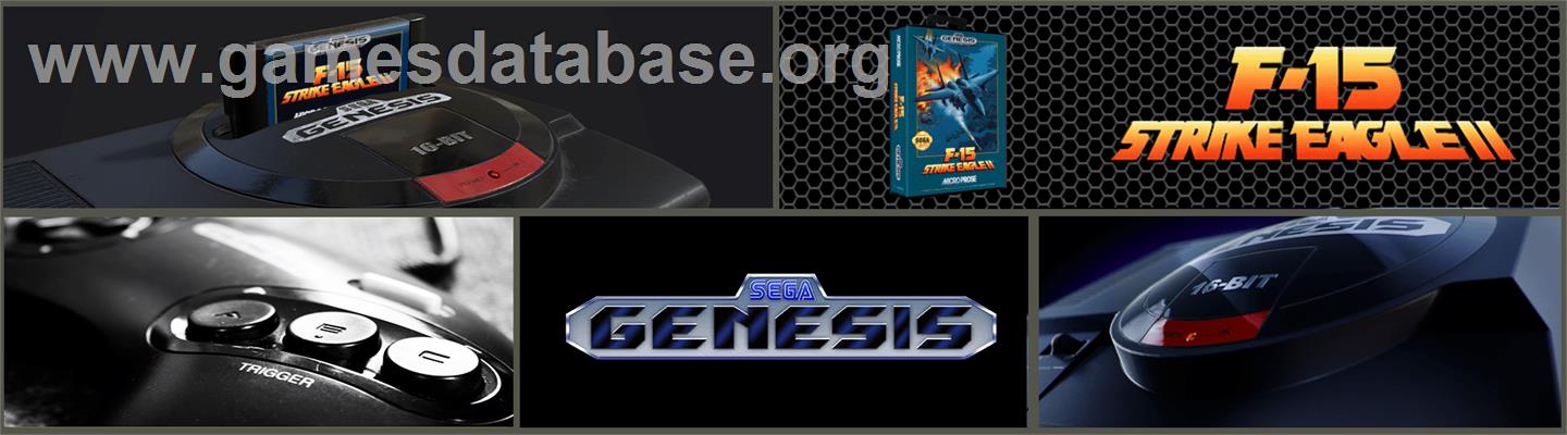F-15 Strike Eagle II - Sega Genesis - Artwork - Marquee