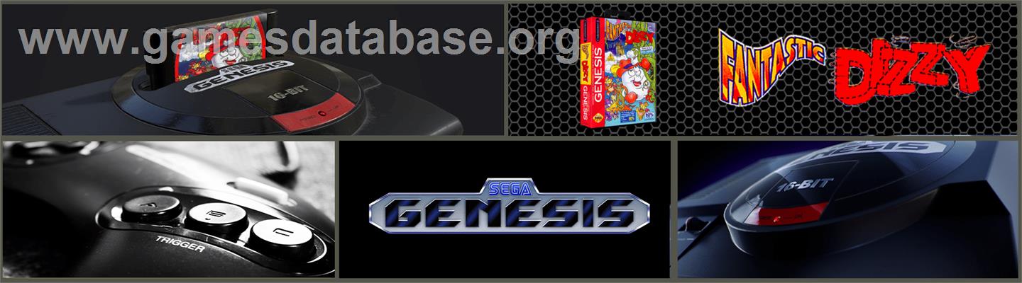Fantastic Adventures of Dizzy, The - Sega Genesis - Artwork - Marquee